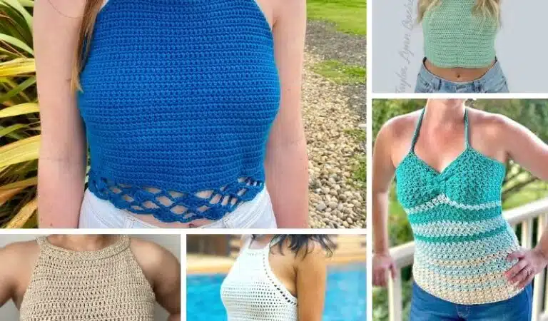 12 Summer Crochet Halter Tops for Comfy Wearing & Hot Outfits