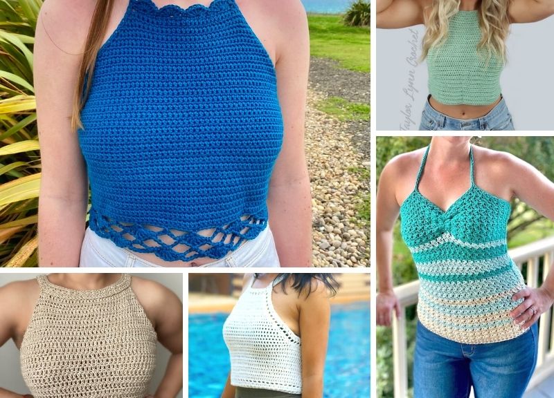 12 Summer Crochet Halter Tops for Comfy Wearing & Hot Outfits