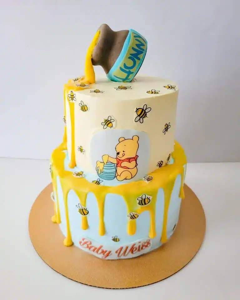 Winnie the Pooh Baby Shower Cake