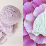 Adorable little knitted baby hats made using free patterns, perfect for newborns.