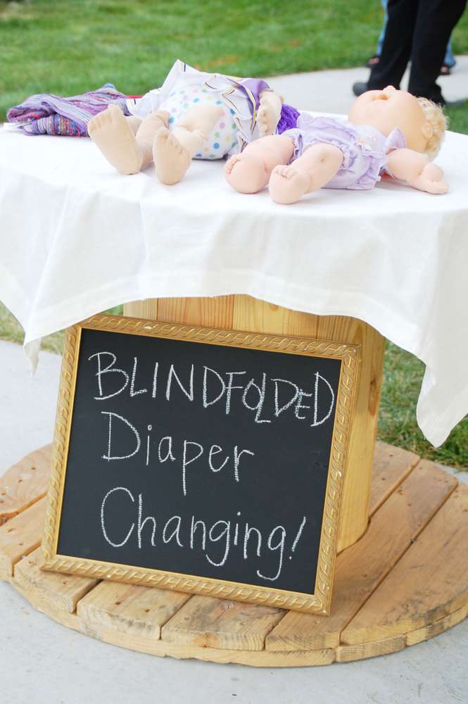 Blindfolded Diaper Station