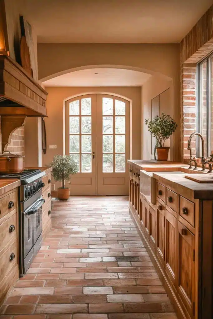 Brick Floor Kitchen Ideas