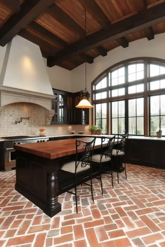 Brick Floor Kitchen Ideas