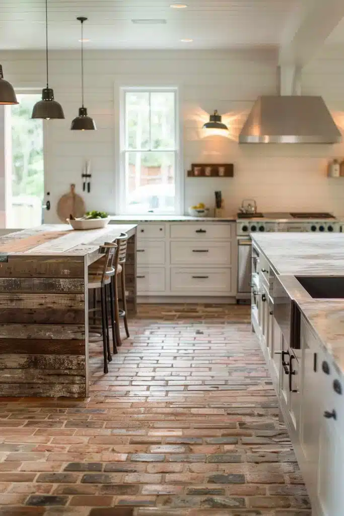 Brick Floor Kitchen Ideas