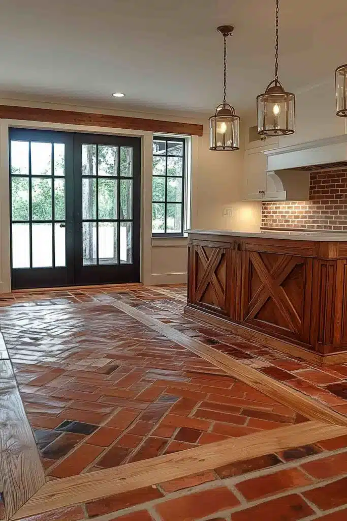 Brick Floor Kitchen Ideas