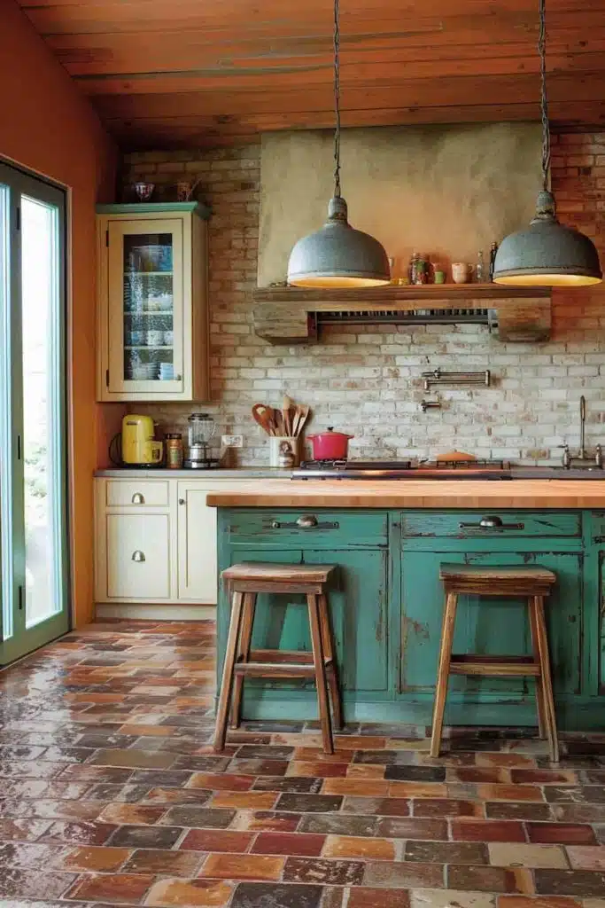 Brick Floor Kitchen Ideas