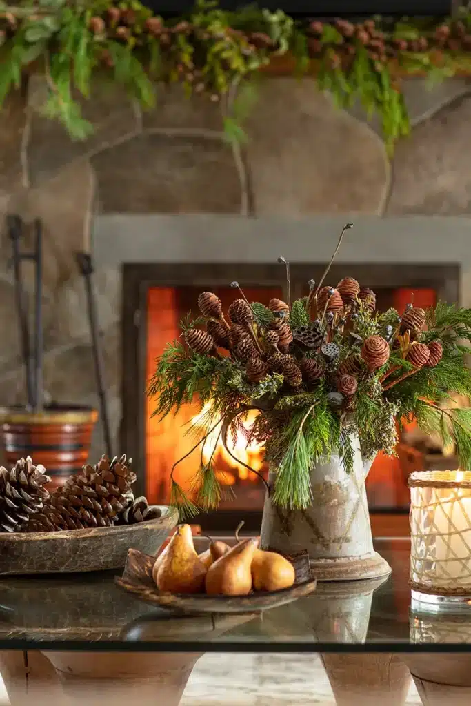 Christmas coffee table decor