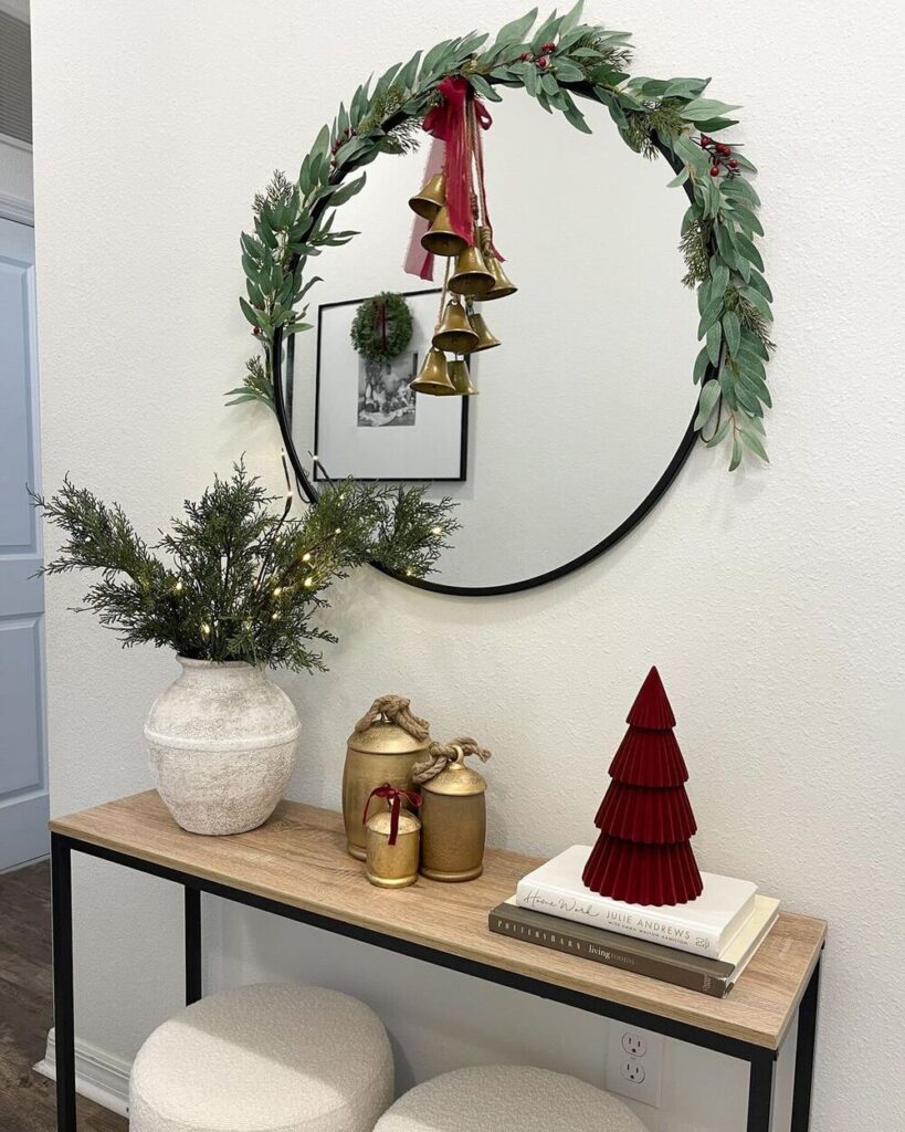 Christmas Entryway Table Decor 