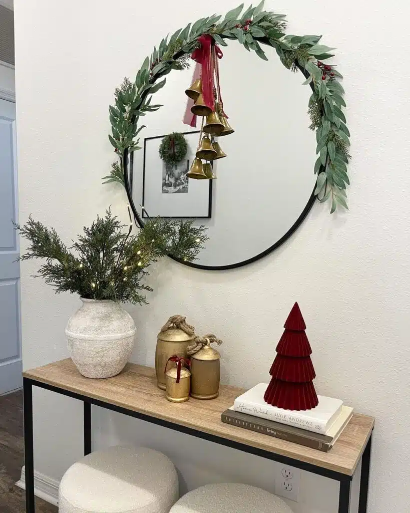 Christmas Entryway Table Decor 