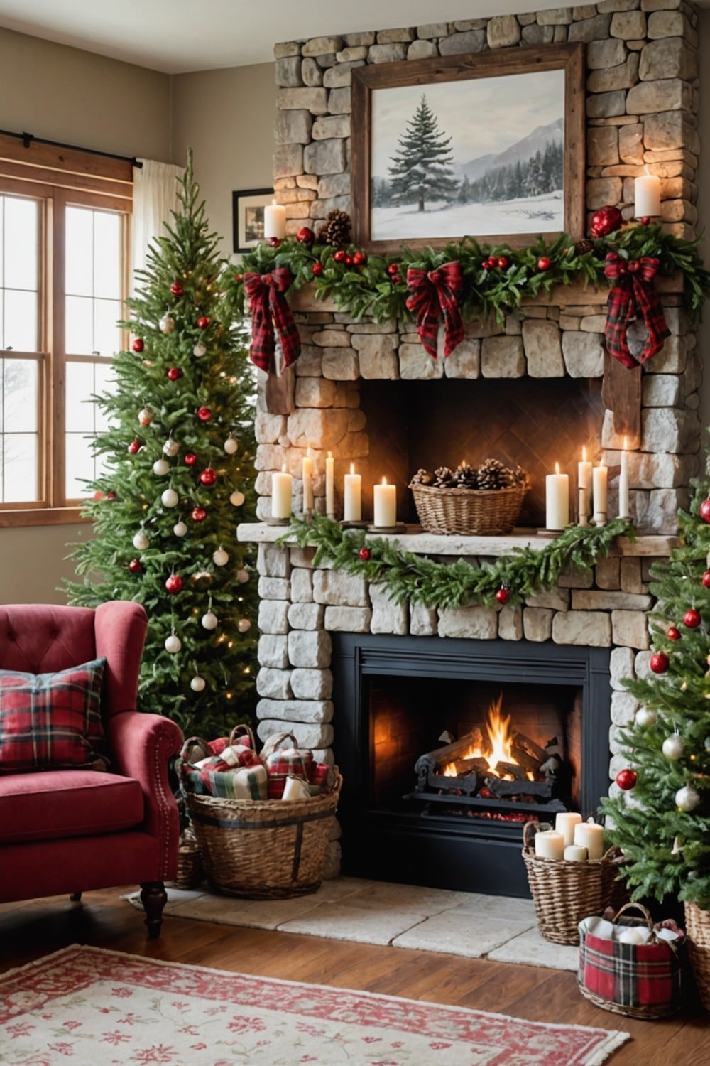 20 Farmhouse Christmas Mantel Decor Ideas
