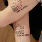 Like Mother, Like Daughter Puzzle Piece Tattoos