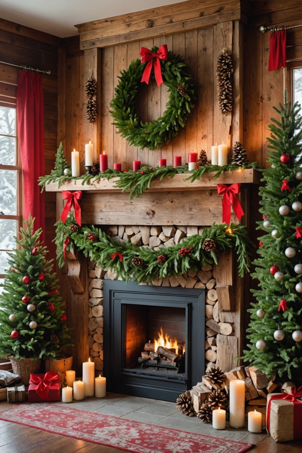 20 Farmhouse Christmas Mantel Decor Ideas