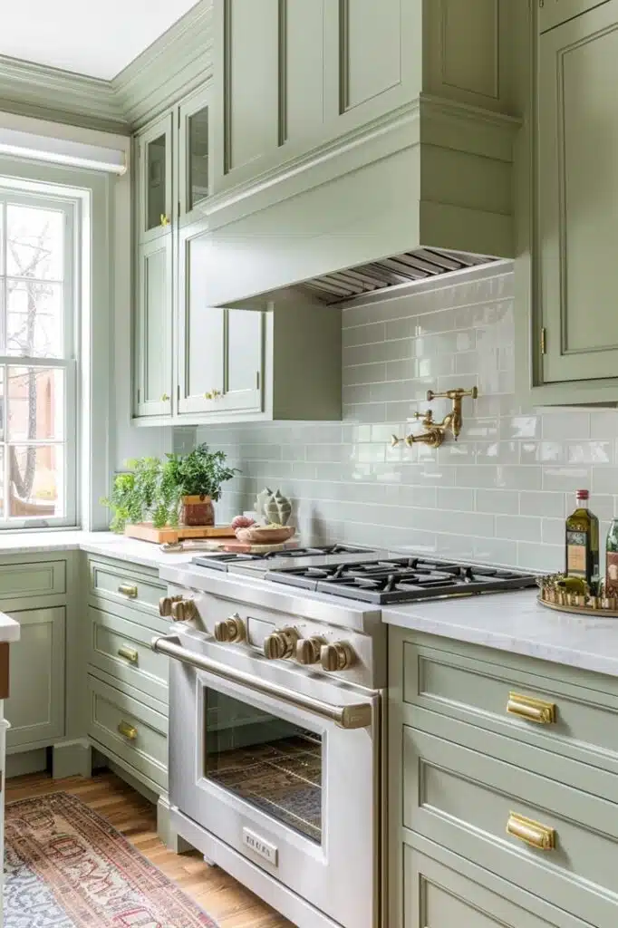 Tranquil Sage Green Kitchen