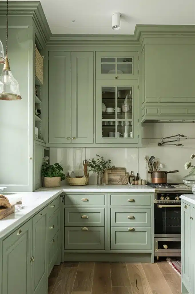 Tranquil Sage Green Kitchen