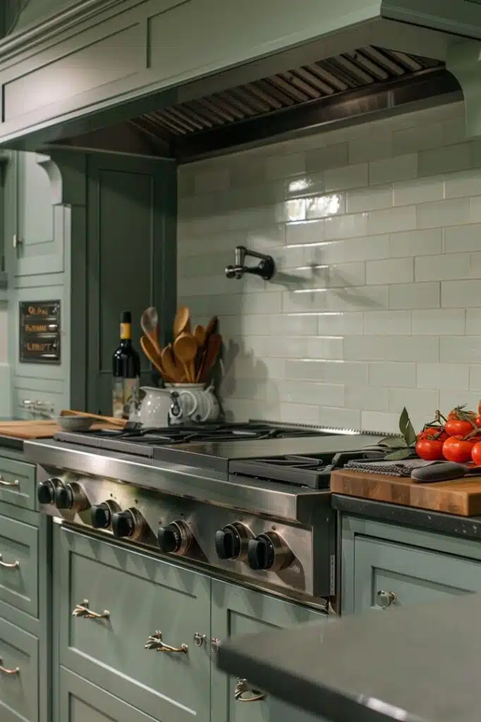 Tranquil Sage Green Kitchen