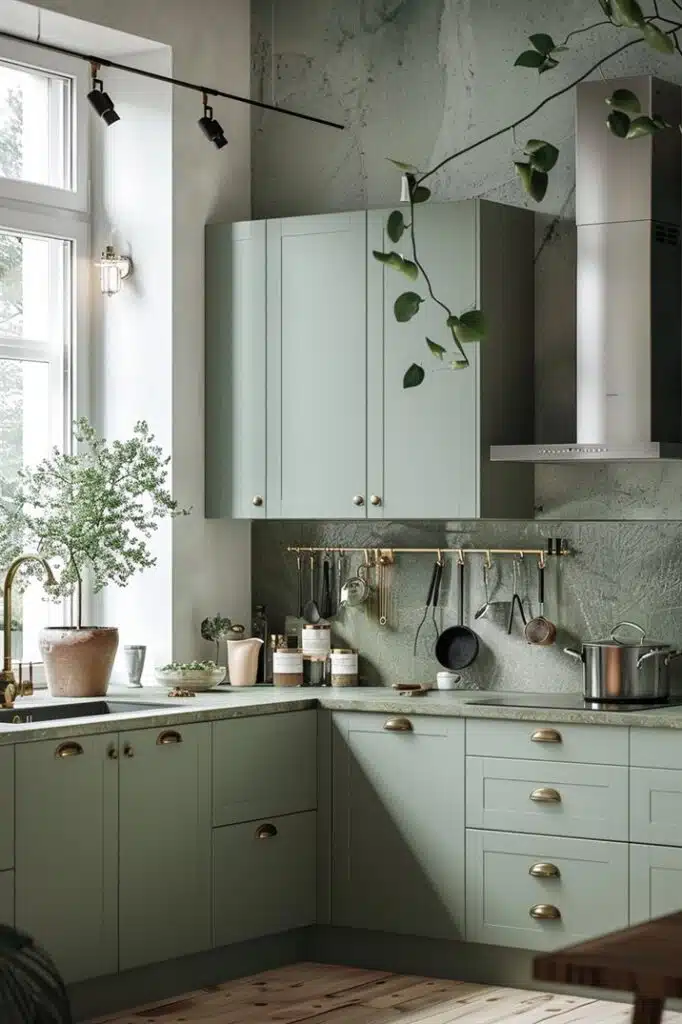 Tranquil Sage Green Kitchen