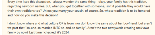 AITA For Telling My Boyfriend I Won't Be Following His Families Traditions?