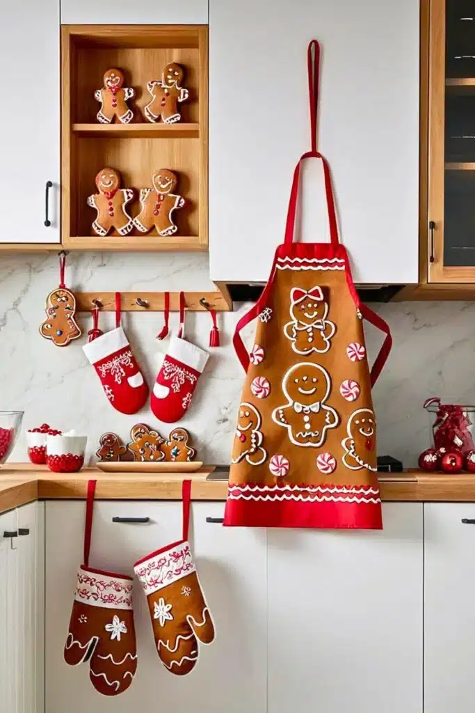 Gingerbread Apron and Mitts