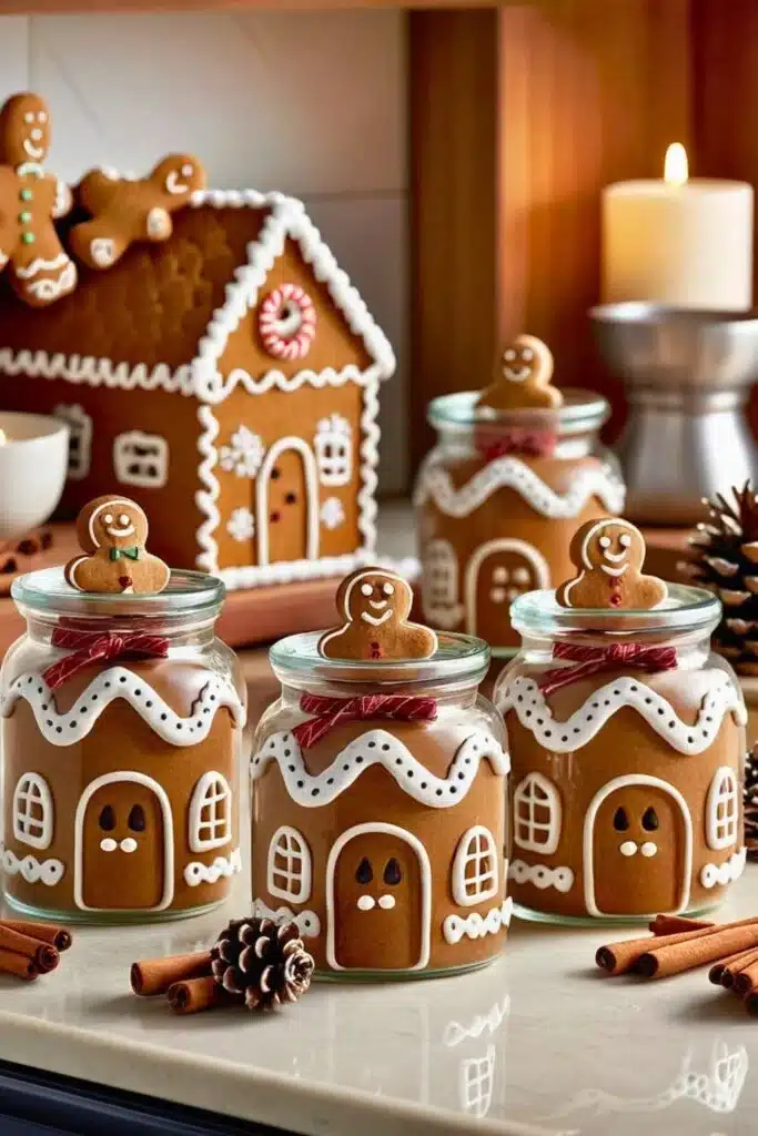 gingerbread kitchen cookies jar decorating ideas