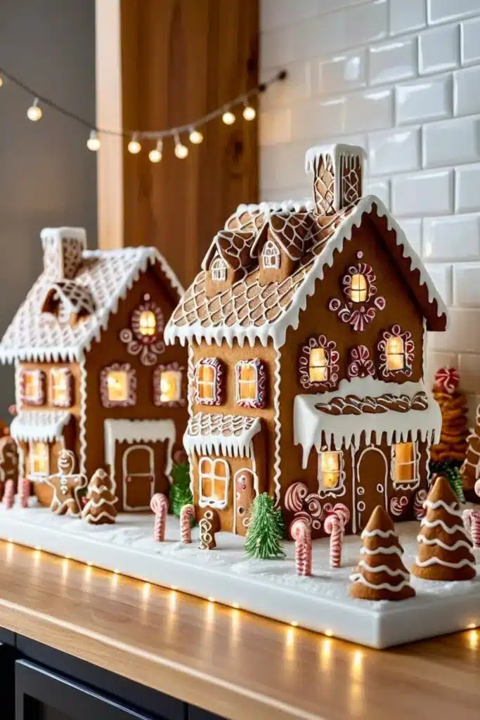 Gingerbread House Display Shelf Kitchen Decor Ideas