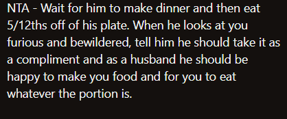 “AITA? My husband (38) ate half my (29) food I meal prepped. Am I overreacting?”