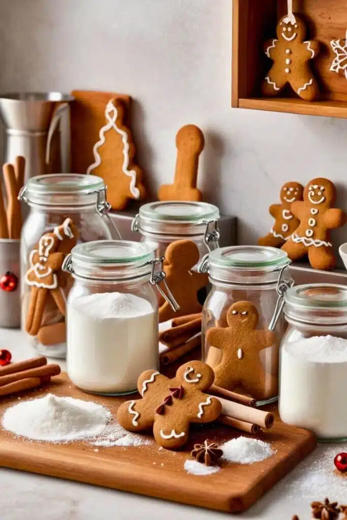 Gingerbread Baking Station Kitchen Decor Ideas