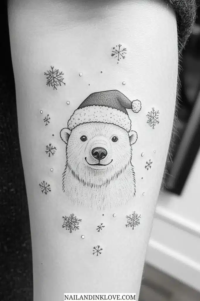 White Christmas tattoo idea