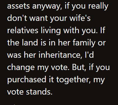 “AITA for telling my wife that the house we are gonna build won’t have 5 extra rooms for her mom, her 3 brothers and her cousin?”