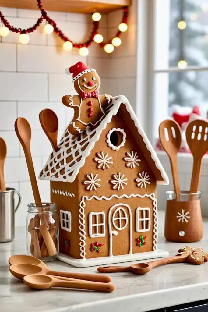 Gingerbread Utensil Holder