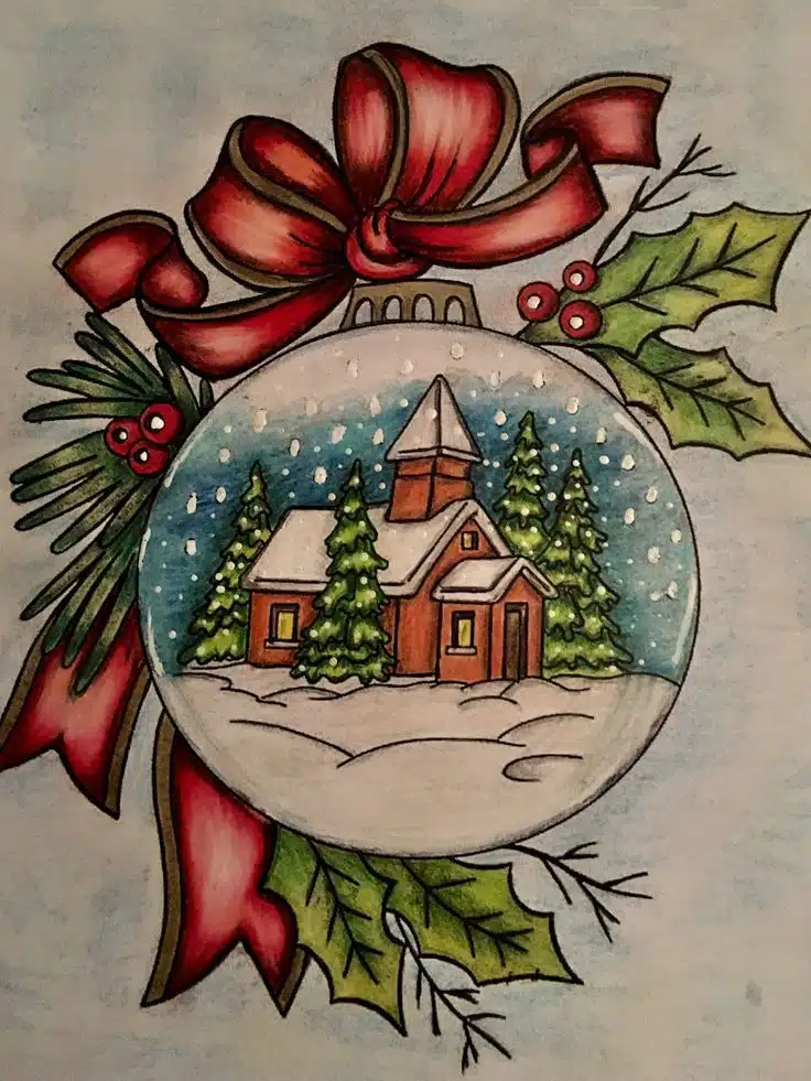 Christmas pencil art