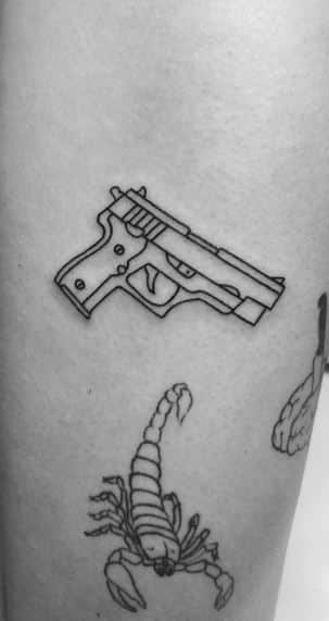 Simple Gun tattoo idea