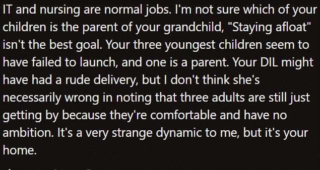 “AITA for telling DIL she married into the wrong family after a comment she made?”