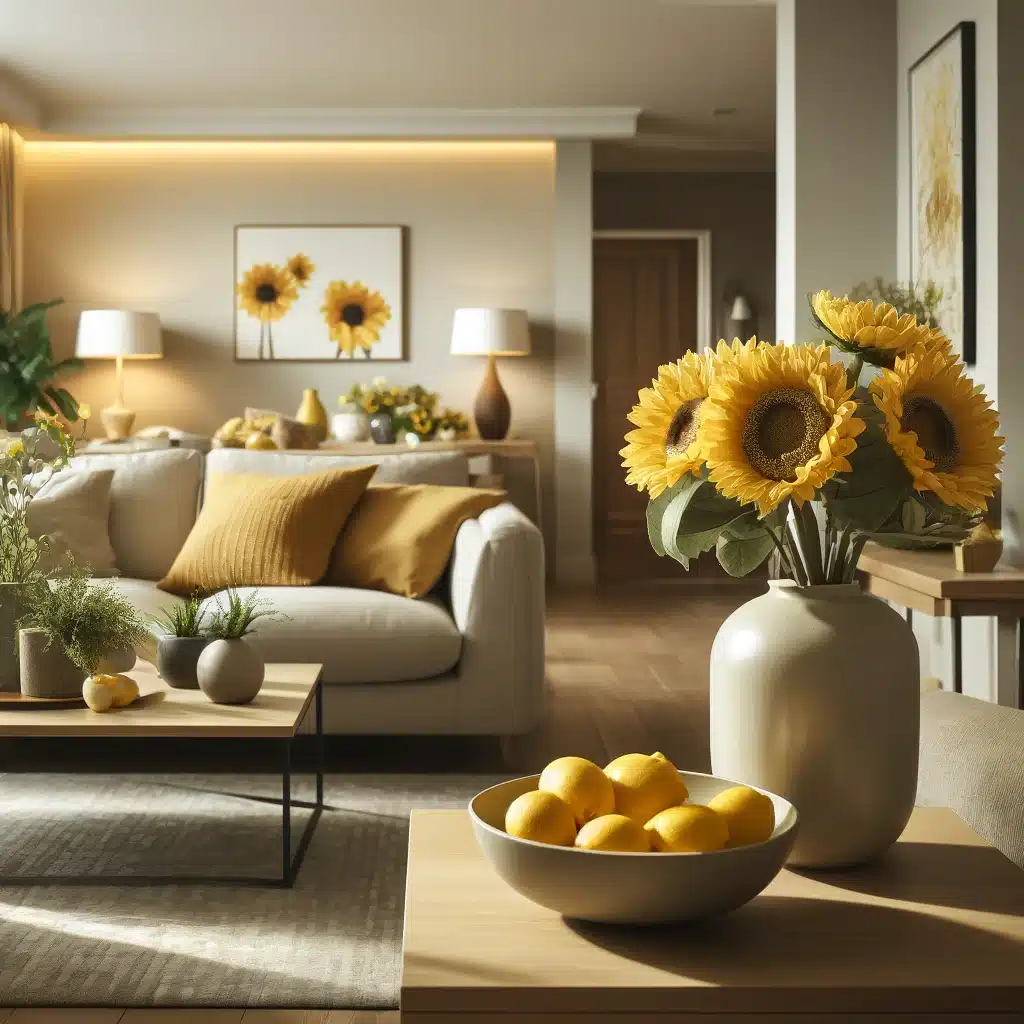 yellow living room design