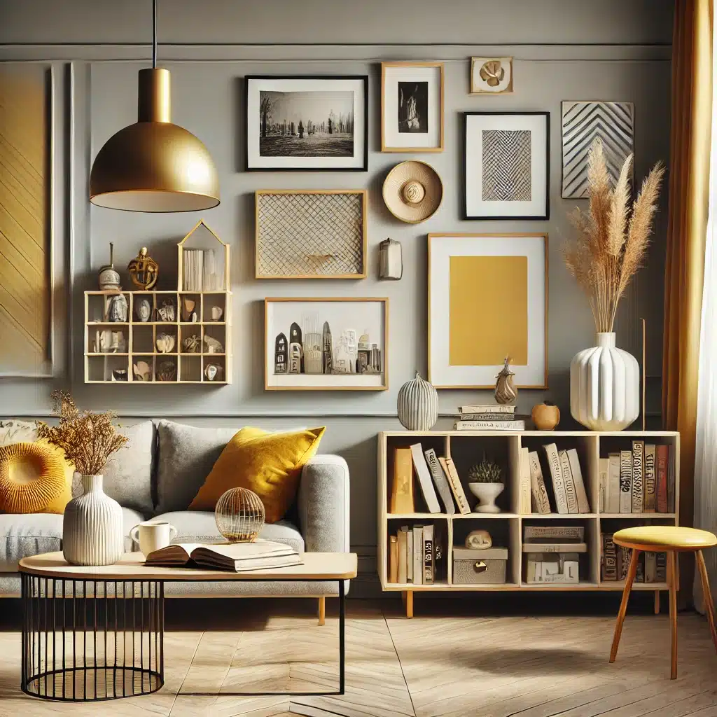 yellow living room design