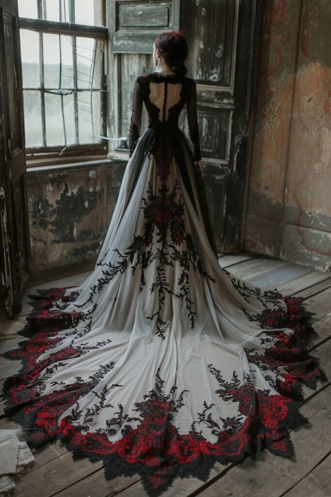 Dark Gothic Wedding Dress Inspo