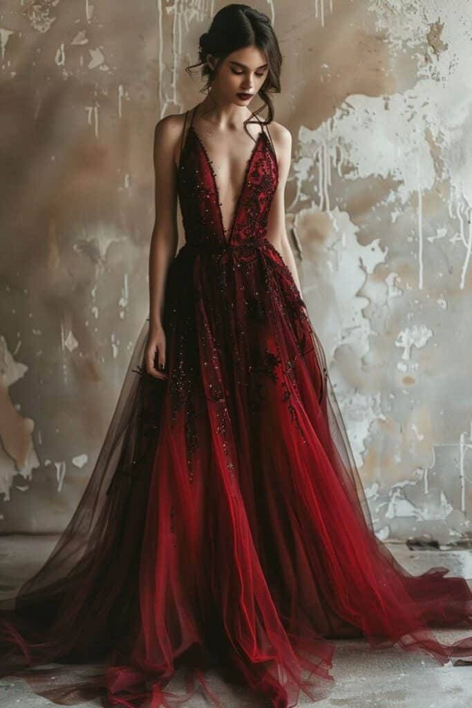 Dark Gothic Wedding Dress Inspo