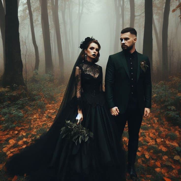 Dark Gothic Wedding Dress Inspo