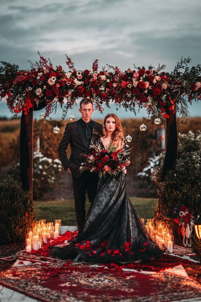 Dark Gothic Wedding Dress Inspo