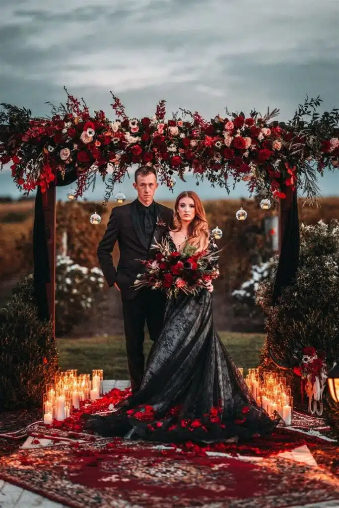 Dark Gothic Wedding Dress Inspo