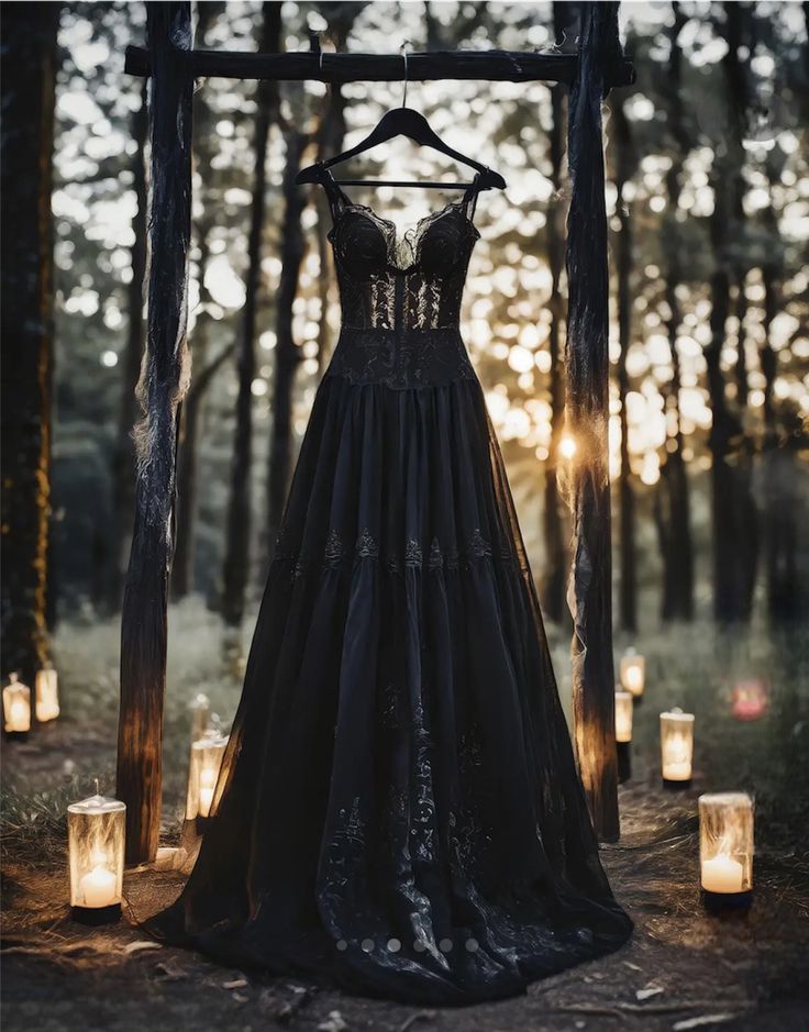 Dark Gothic Wedding Dress Inspo