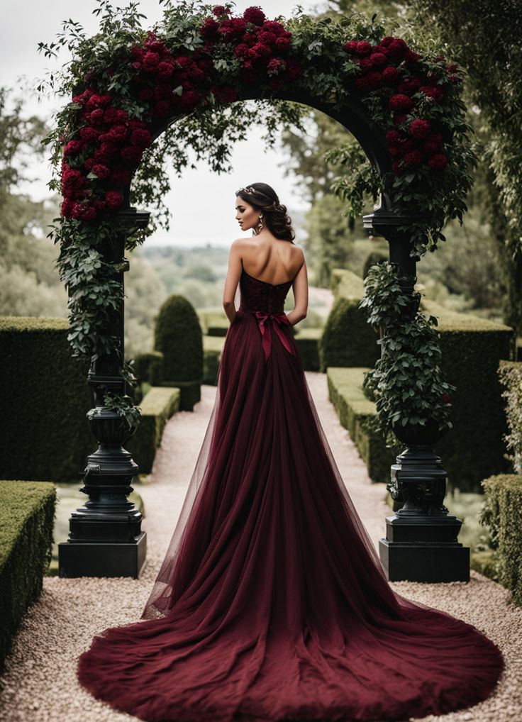 Dark Gothic Wedding Dress Inspo