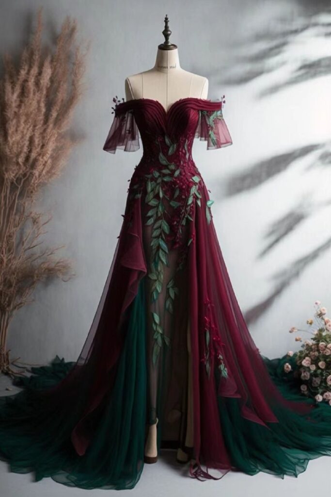 Dark Gothic Wedding Dress Inspo