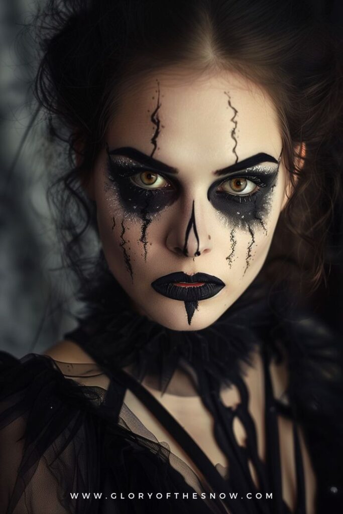 Black pencil art makeup