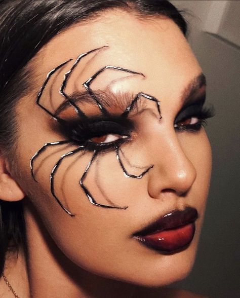 Halloween makeup art on face