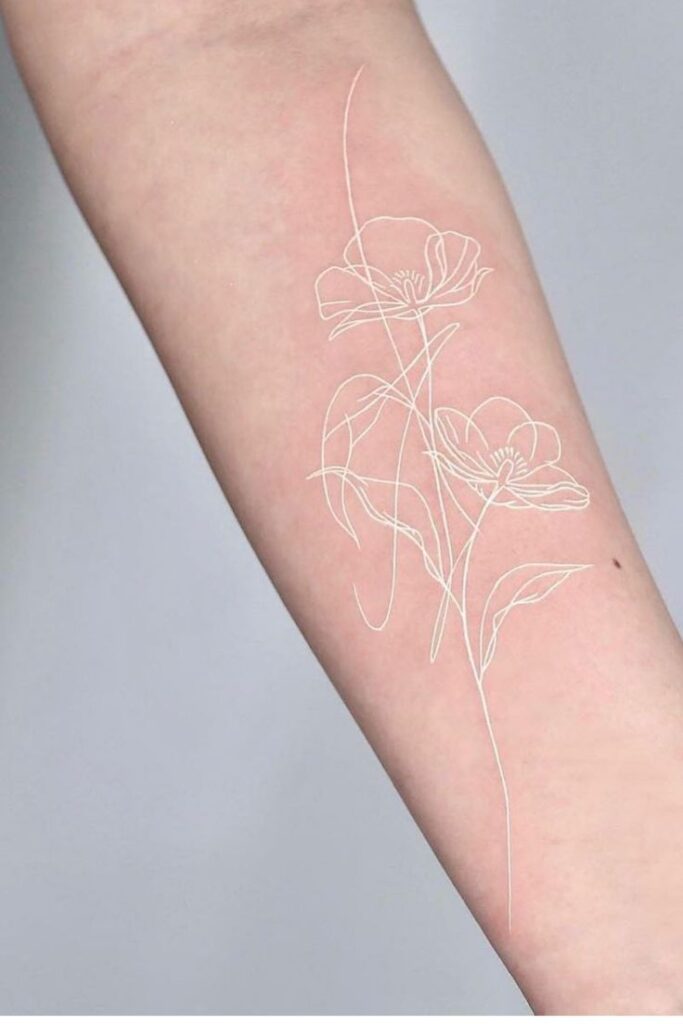 White tattoo idea for Forearm