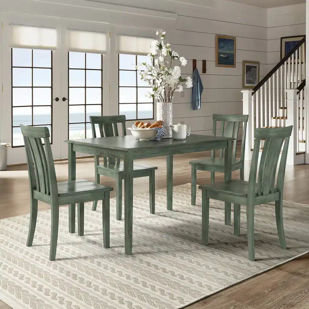 sage green painted kitchen table