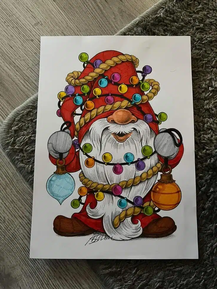 Christmas pencil art