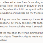 AITA for refusing to leave a wedding because I wore a dress that looks white under a black light?