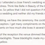 AITA for refusing to leave a wedding because I wore a dress that looks white under a black light?