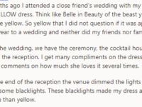 AITA for refusing to leave a wedding because I wore a dress that looks white under a black light?